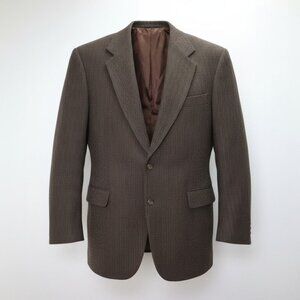 Vintage Nordstrom Men’s Wool Blazer English Saddleworth Herringbone Jacket 43L